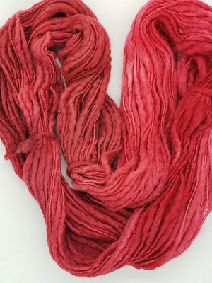 Slubby - BERRY -  Merino/Blue Face Leicester - Hand Dyed Textured Yarn Thick and Thin  - Variegate Shades