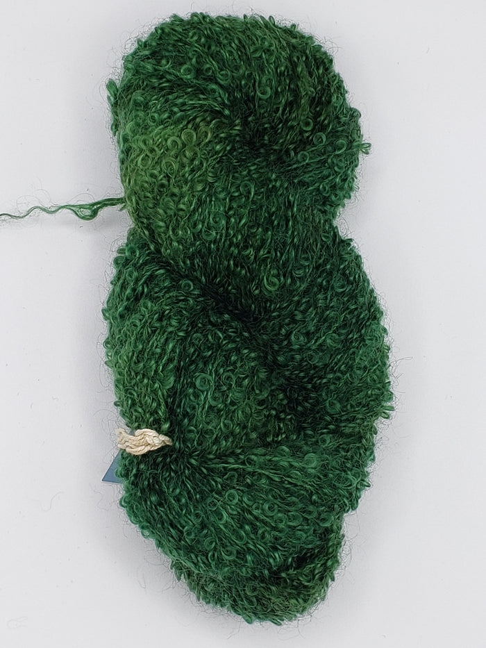 Wool Curly Locks - GRASSY FIELDS - OOAK Hand Dyed Textured Yarn - Landscape Shades