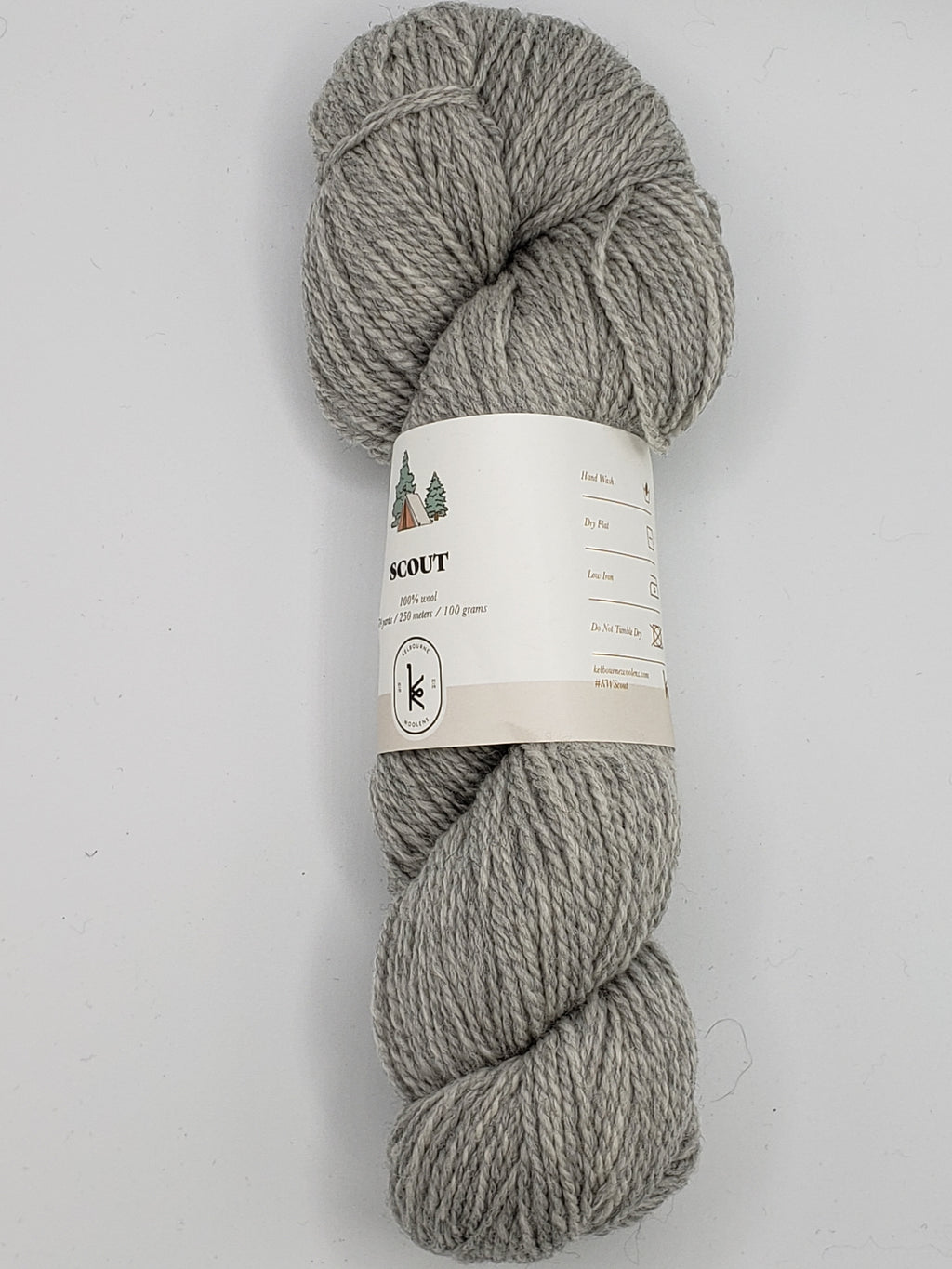 GREY HEATHER  Wool Yarn - Light Worsted Weight