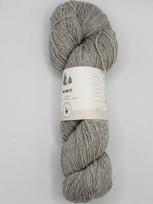 GREY HEATHER  Wool Yarn - Light Worsted Weight