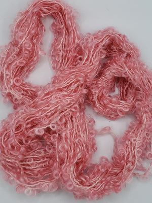 Mohair Loopy Locks - BUBBLE BATH - 1101 Hand Dyed Boucle Yarn B2