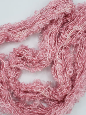 Mohair Loopy Locks - MAY FLOWERS - 1123 Hand Dyed Boucle Yarn B2