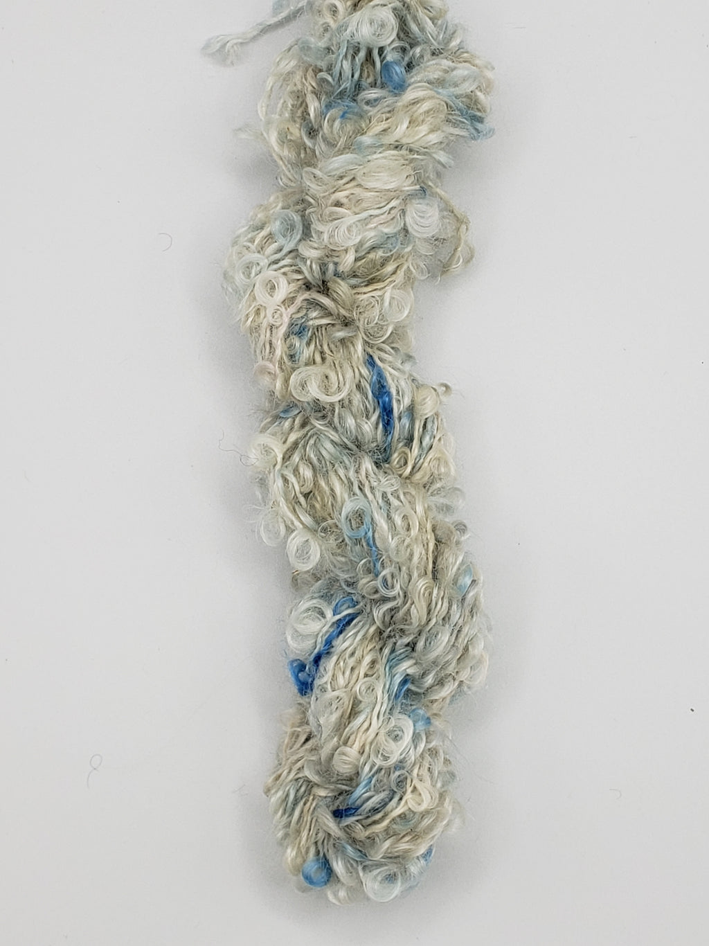 Mohair Loopy Locks - SALT SPRAY - 701 Hand Dyed Boucle Yarn B2