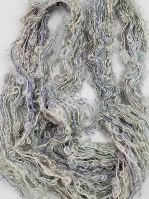 Mohair Loopy Locks - SPRING RAIN - 710 Hand Dyed Boucle Yarn B2