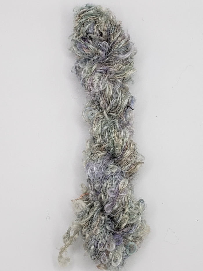 Mohair Loopy Locks - SPRING RAIN - 710 Hand Dyed Boucle Yarn B2