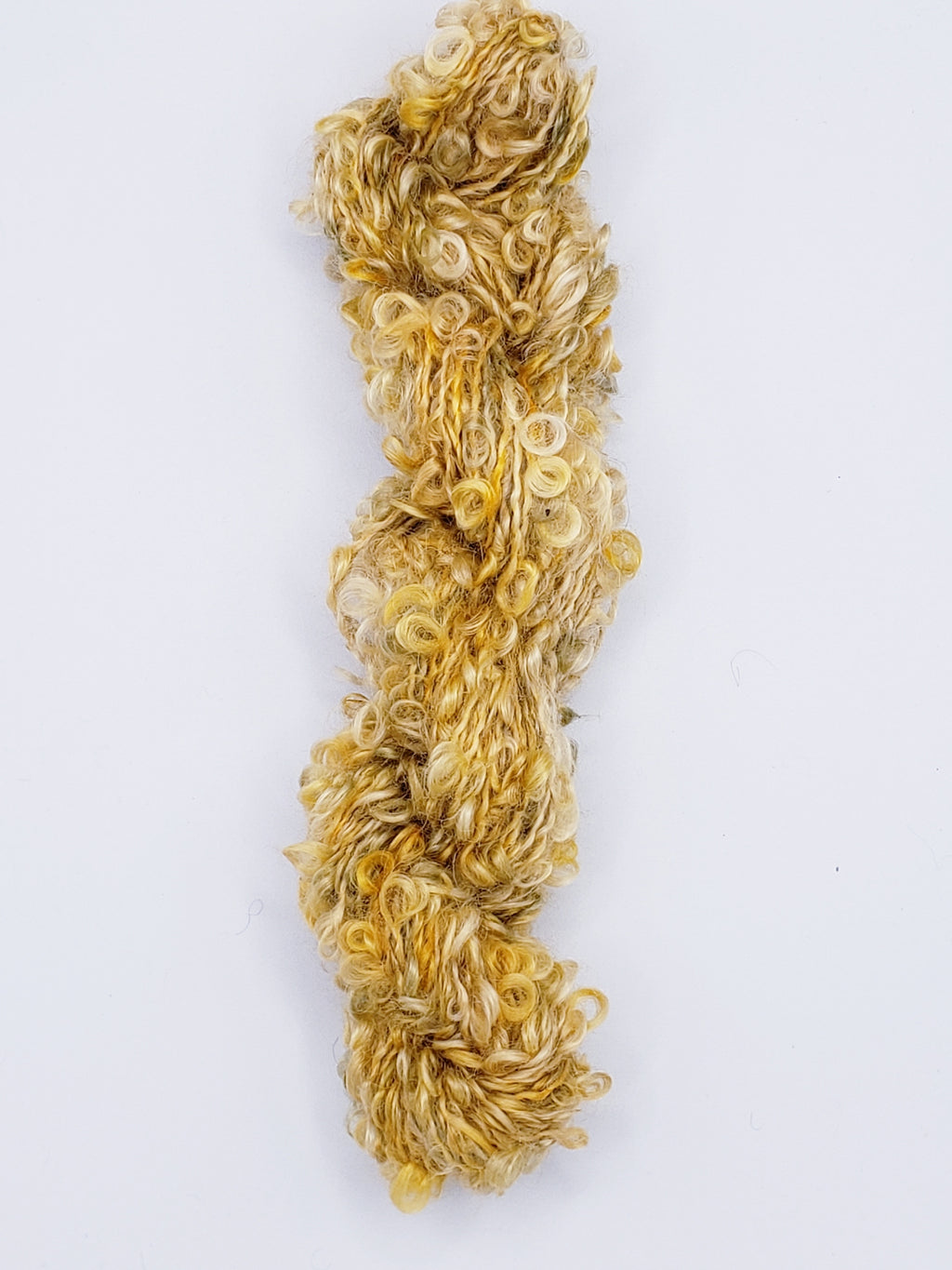 Mohair Loopy Locks - BUTTERCUP - 765 Hand Dyed Boucle Yarn B2