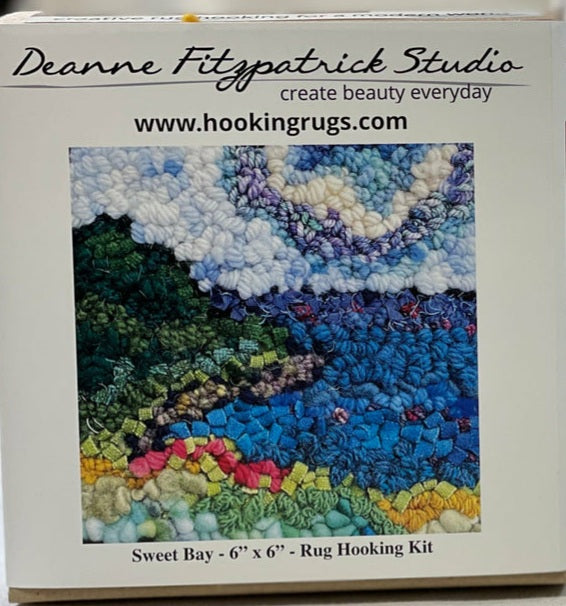 SWEET BAY - Rug Hooking Kit 6"X 6" (BURLAP) - Deanne Fitzpatrick Design