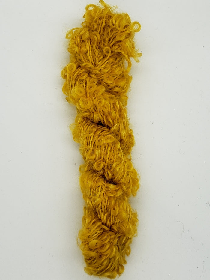 Mohair Loopy Locks - BUMBLE BEE - 2185 Hand Dyed Boucle Yarn B1
