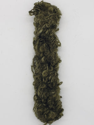 Mohair Loopy Locks - MOSS - 2340 Hand Dyed Boucle Yarn B1