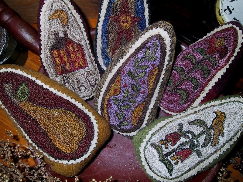 Folk Art Pincushions - #507 - Punch Needle Paper or Digital Pattern