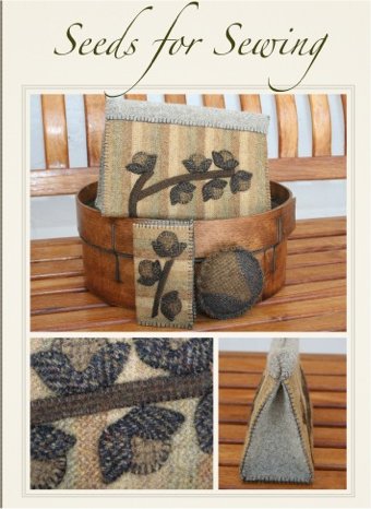 Seeds for Sewing Notions Bag Wool Applique Pattern - Penny Pocket Cardiff farm