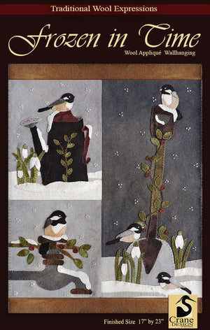 Frozen in Time - Wool Applique Pattern - Wall Hanging