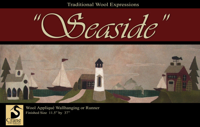 Seaside Wool Applique Pattern - Table Runner