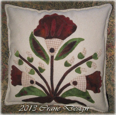 Woodland Fauna - Wool Applique Pattern - Pillow