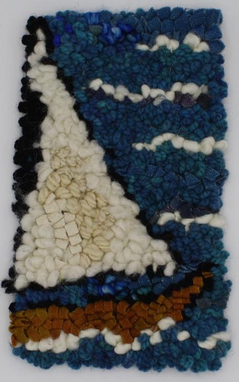 FULL SAIL - Rug Hooking Kit 6" x 6" (BURLAP)- Deanne Fitzpatrick Design