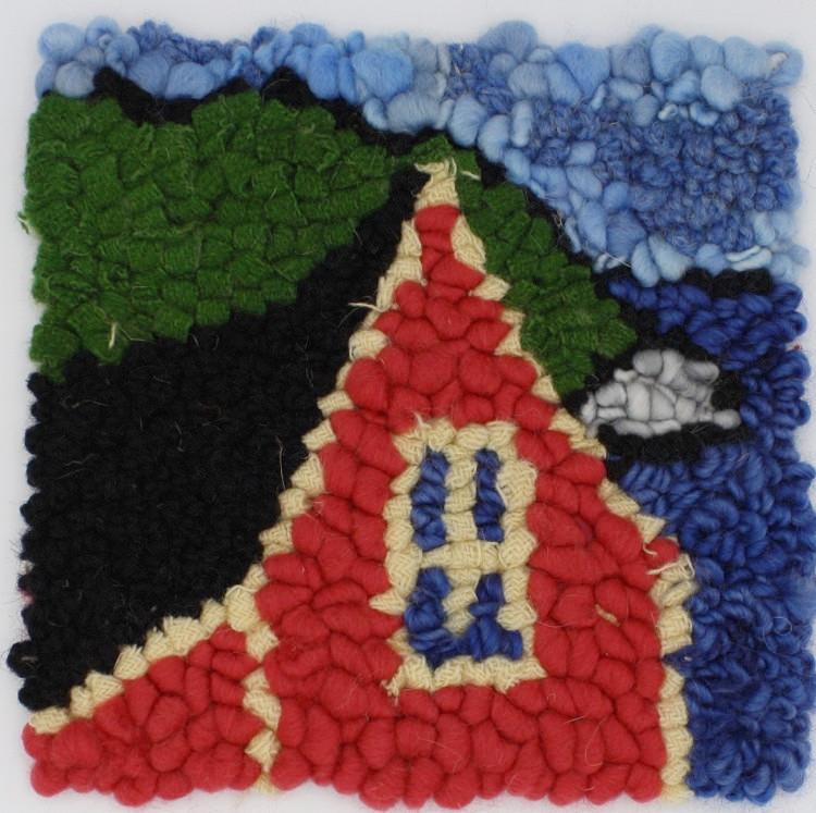 LITTLE COVE - Rug Hooking Kit 6" x 6" (BURLAP) - Deanne Fitzpatrick Design