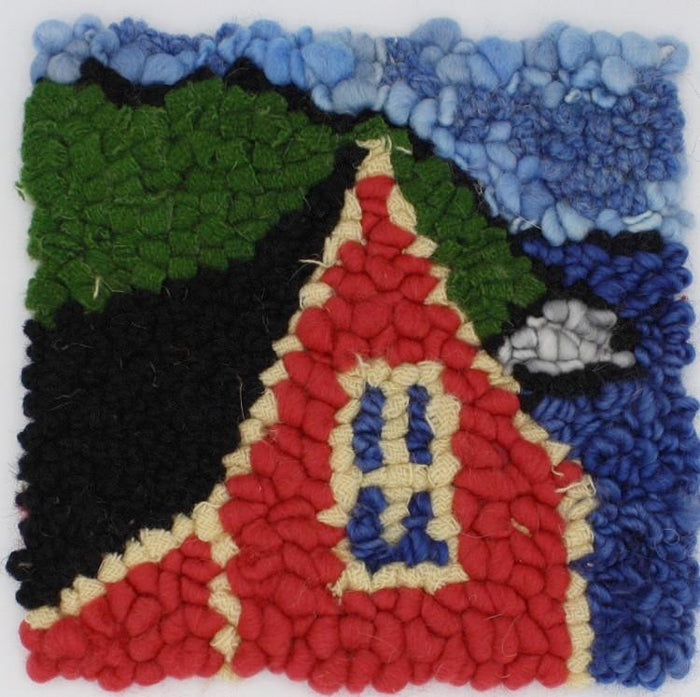 LITTLE COVE - Rug Hooking Kit 6" x 6" (BURLAP) - Deanne Fitzpatrick Design