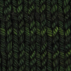 Wonder Woolen - CEDAR -  2 oz Fleece Artist Hand Dyed Yarn - Shades of Dark Green