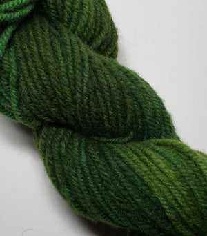 Wonder Woolen - CEDAR -  2 oz Fleece Artist Hand Dyed Yarn - Shades of Dark Green