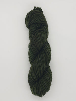 Wonder Woolen - CEDAR -  2 oz Fleece Artist Hand Dyed Yarn - Shades of Dark Green