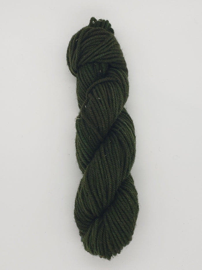 Wonder Woolen - CEDAR -  2 oz Fleece Artist Hand Dyed Yarn - Shades of Dark Green