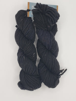 Wonder Woolen - COAL - OOAK Fleece Artist Hand Dyed Yarn OOAK - ARAN