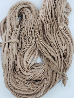 Slubby - CREMA - Merino/Blue Face Leicester - Hand Dyed Textured Yarn Thick and Thin  - Shades of Beige/Pink