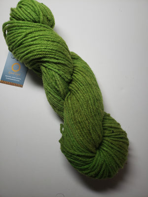 Wonder Woolen - MEADOW GREEN - OOAK Fleece Artist Hand Dyed Yarn 4 ounces/115g