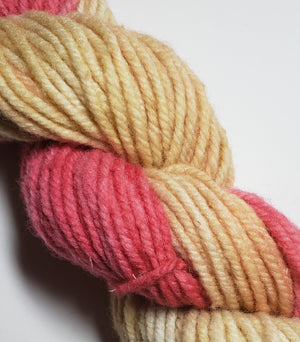 Wonder Woolen - ORCHID - Fleece Artist Hand Dyed Yarn - Shades of Pink/Cream