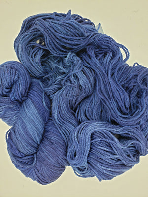 Chinook Worsted Weight - POLAR SEA - 100%  Merino Wool Yarn - Hand Dyed Blue Tonal Shade