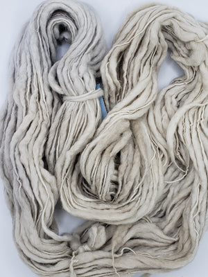 Slubby - SMOKE -  Merino/Blue Face Leicester - Hand Dyed Textured Yarn Thick and Thin