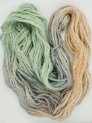 Slubby - SWEET TEA -  Merino/Blue Face Leicester - Hand Dyed Textured Yarn Thick and Thin  -  Variegated Shades