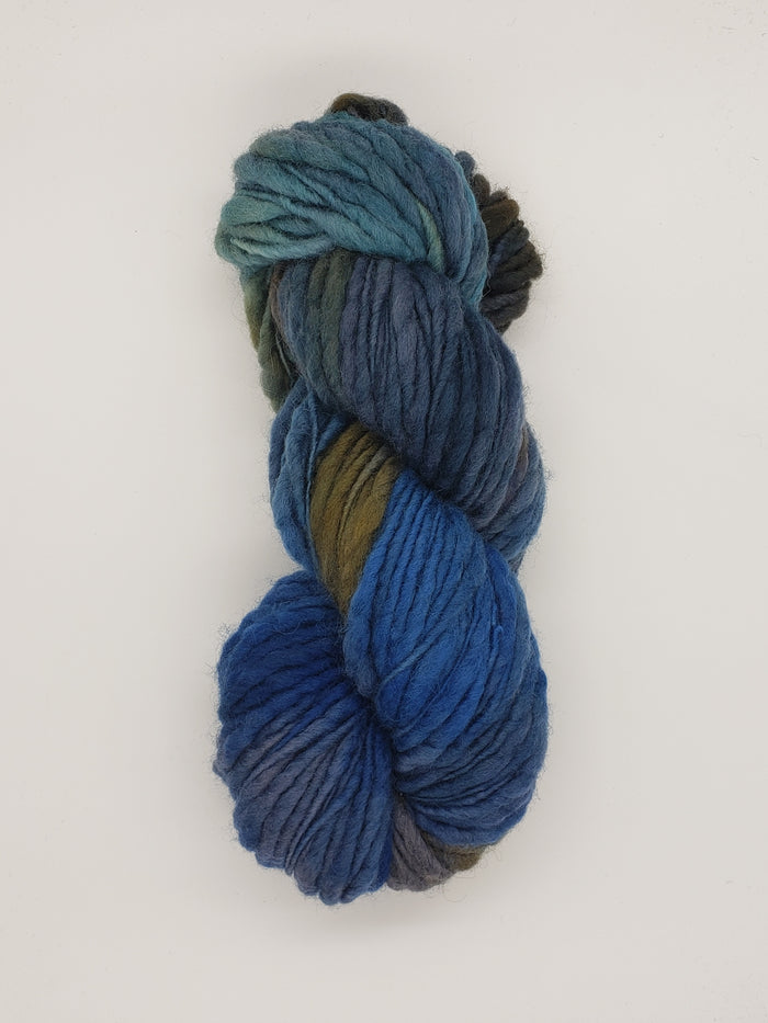 Slubby - WINTERSLEEP -  Merino/Blue Face Leicester - Hand Dyed Textured Yarn Thick and Thin  - Variegated Shades