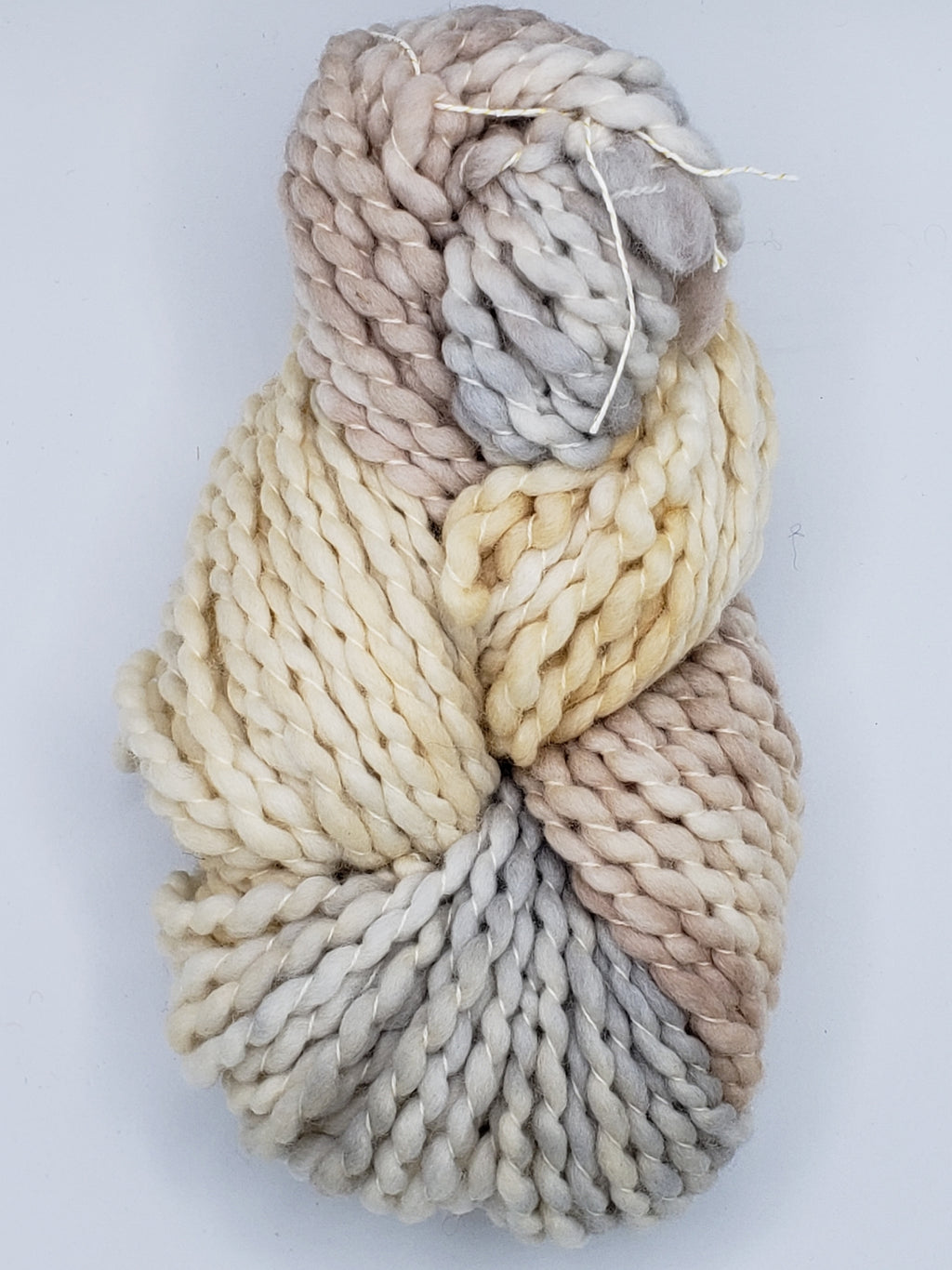 Crimp - IVORY - Hand Dyed Chunky Textured Yarn - Landscape Shades