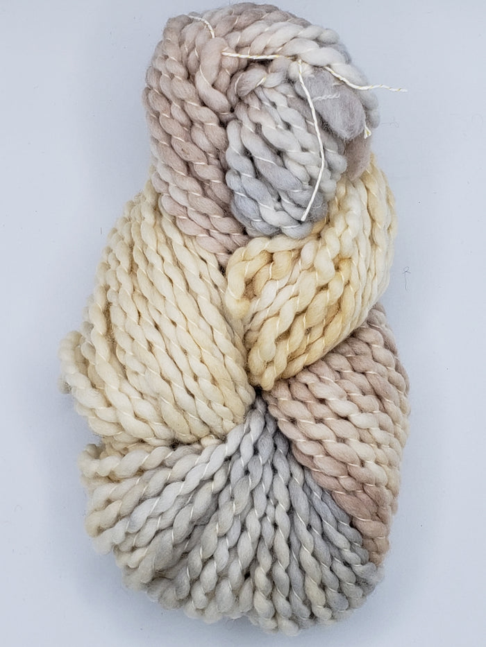 Crimp - IVORY - Hand Dyed Chunky Textured Yarn - Landscape Shades