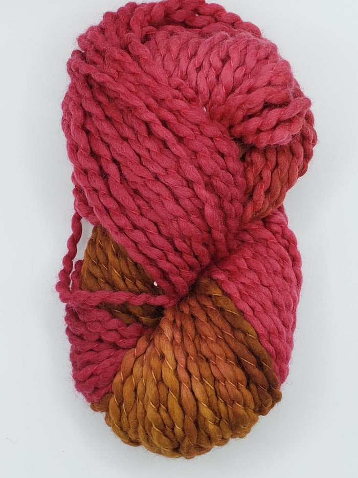 Crimp - RED MAPLE - Hand Dyed Chunky Textured Yarn - Landscape Shades