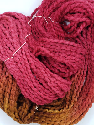 Crimp - RED MAPLE - Hand Dyed Chunky Textured Yarn - Landscape Shades