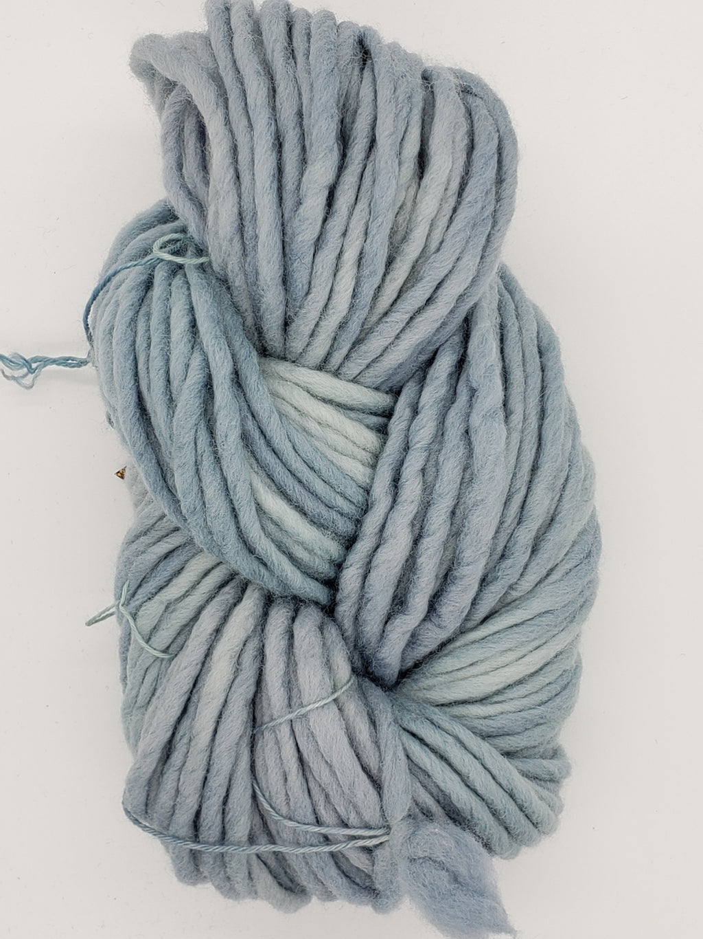 Flouf - SALT SPRAY - 100% Merino Chunky - Fleece Artist Hand Dyed Yarn - Light Blue/Grey