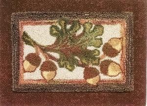 Oak Leaf and Acorns - Punch Needle Pattern by Three Swans Studio