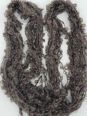 Mohair Loopy Locks - SMOKE - 1300 Hand Dyed Boucle Yarn B1
