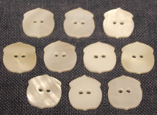 Mini Acorn Shaped Buttons - Mother of Pearl