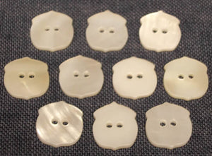 Mini Acorn Shaped Buttons - Mother of Pearl
