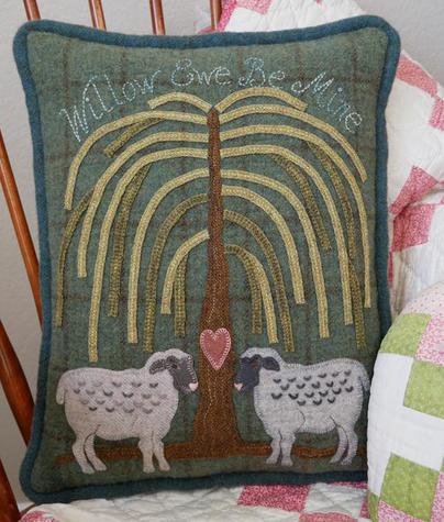 Willow Be Mine - Wool Applique Pattern - Pillow - Meetinghouse Hill ...