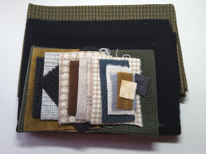 Flax Farm Table Runner -  Wool Applique Pattern with Option for a Wool Kit