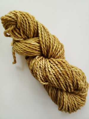 HAY BALE - BIG TWISTY 2 PLY -  Hand Dyed Shades of Yellow and Browns Chunky Yarn for Rug Hooking - RSS225