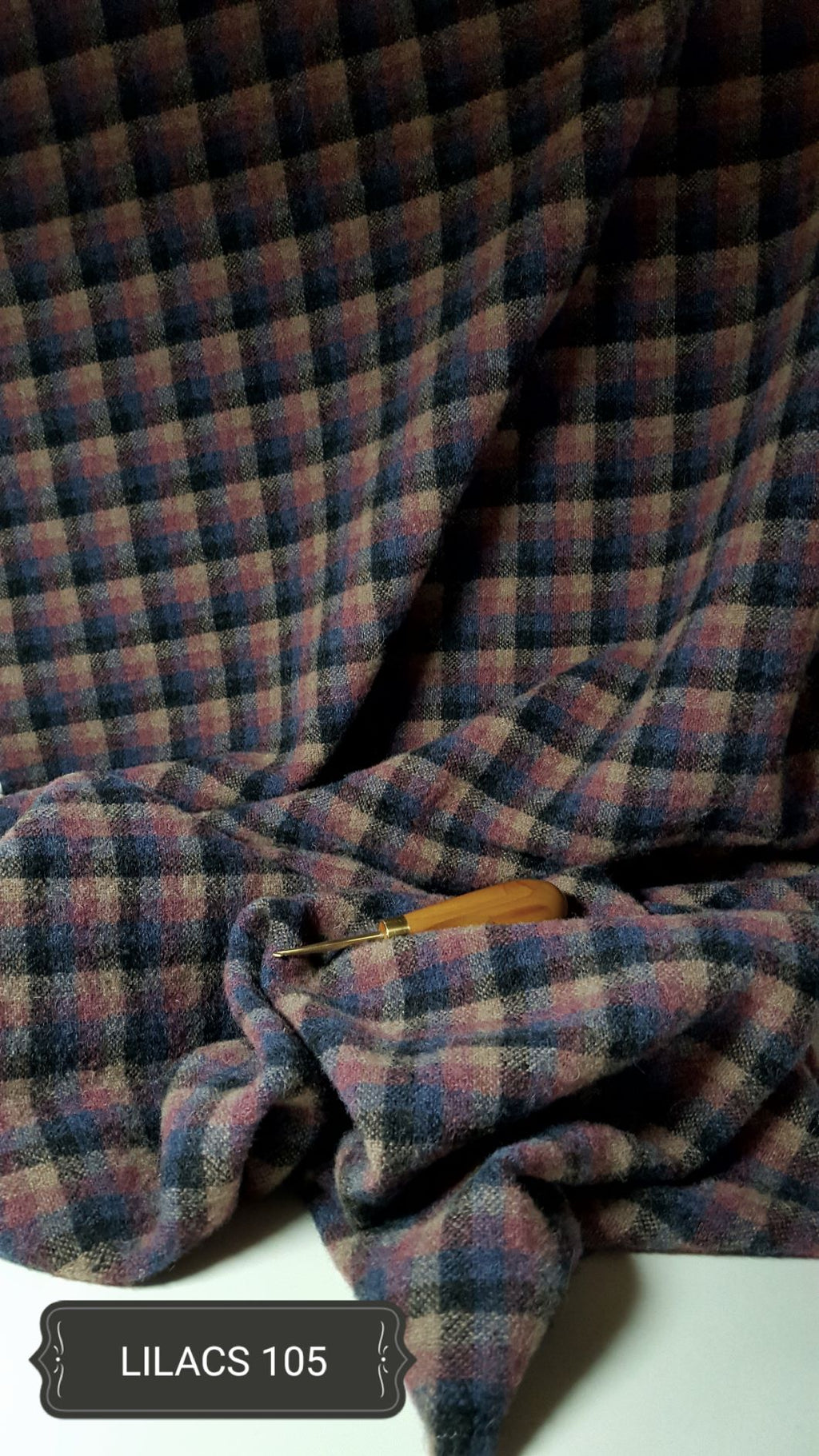 Lilac #105 - Ready to use Wool Fabric for Rug Hooking or Wool Applique