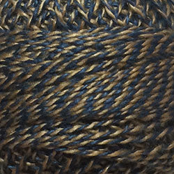PT14 Blue Ecru Twisted Tweed Hand Dyed Cotton 12wt Valdani