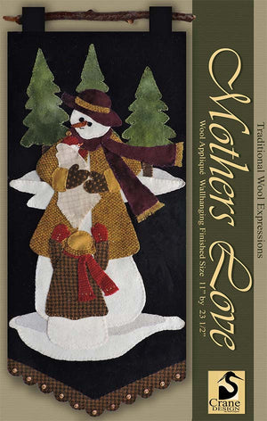 MOTHER'S LOVE - Wool Applique Pattern - Wall Hanging