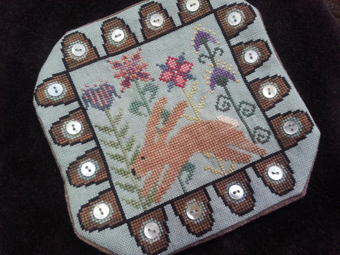 Hare A Leapin - Candle Mat Cross Stitch Digital Pattern - Penny Series