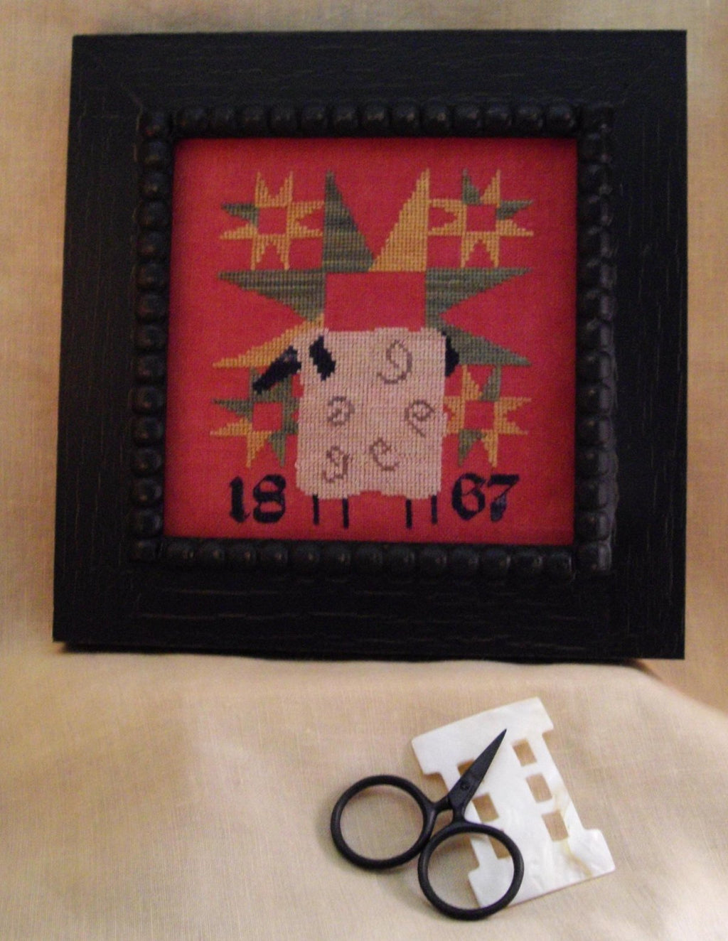 Sheep and Ohio Star - Cross Stitch Digital Pattern